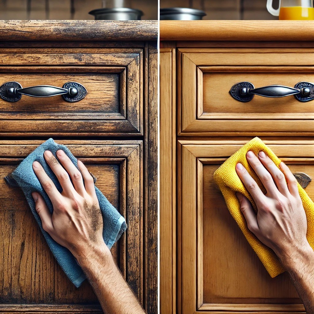 WOODEN SURFACES, HOW TO CLEAN AND POLISH THEM IN ONE ACTION THEY WILL